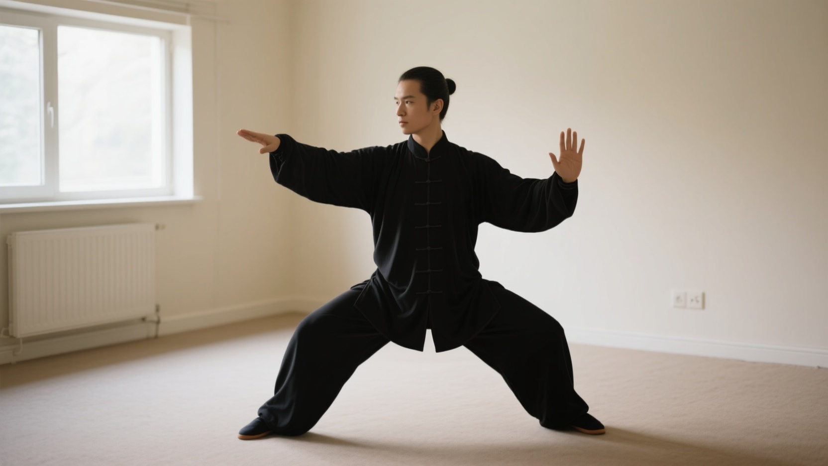 How to practice the full Tai Chi sequence in a small space at home.